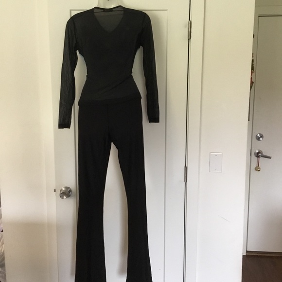 Sheer Top w/ Matching Flare Pant Ensemble 🎈 - Picture 3 of 7